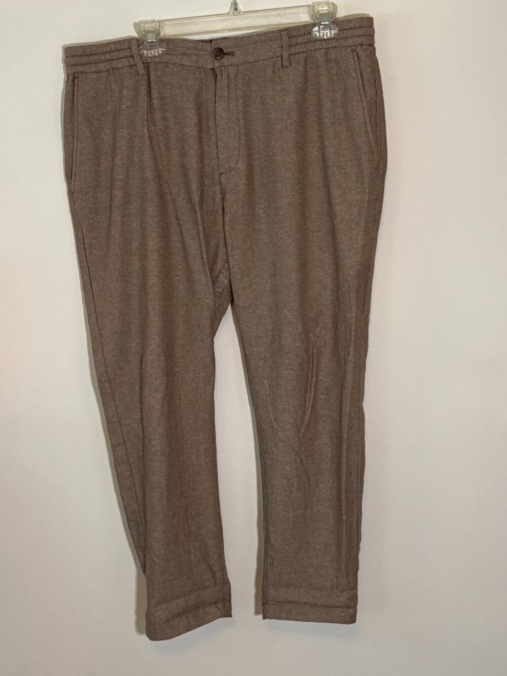 Banana Republic Athletic Fit Linen Blend Pants Men’s 36x30 Brown NWT